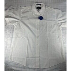 Neil Allyn Women’s White Short Sleeve Button-Up Dress Shirt - Size 14 - NWT